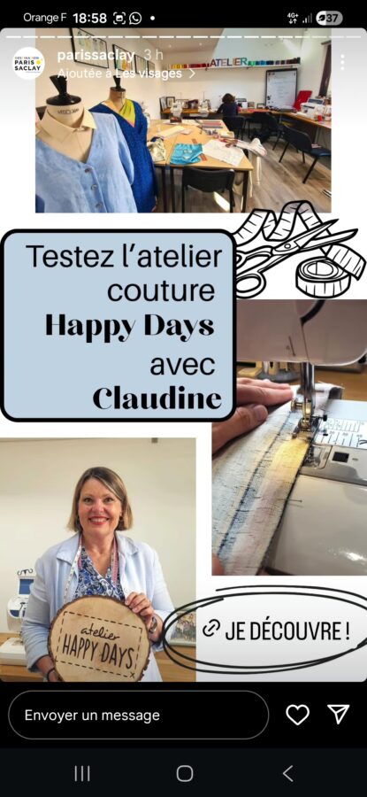 Cours de couture - Atelier Happy Days